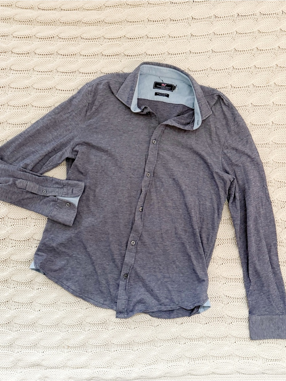 Vineyard Vines Men's Gray Long-Sleeve Button-Down Shirt